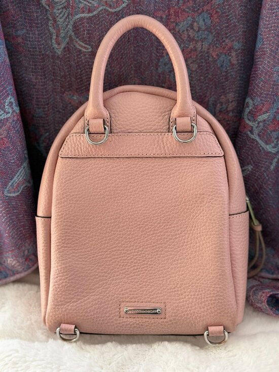 Rebecca Minkoff Madison Small Leather Backpack - Petal Pink main image 6